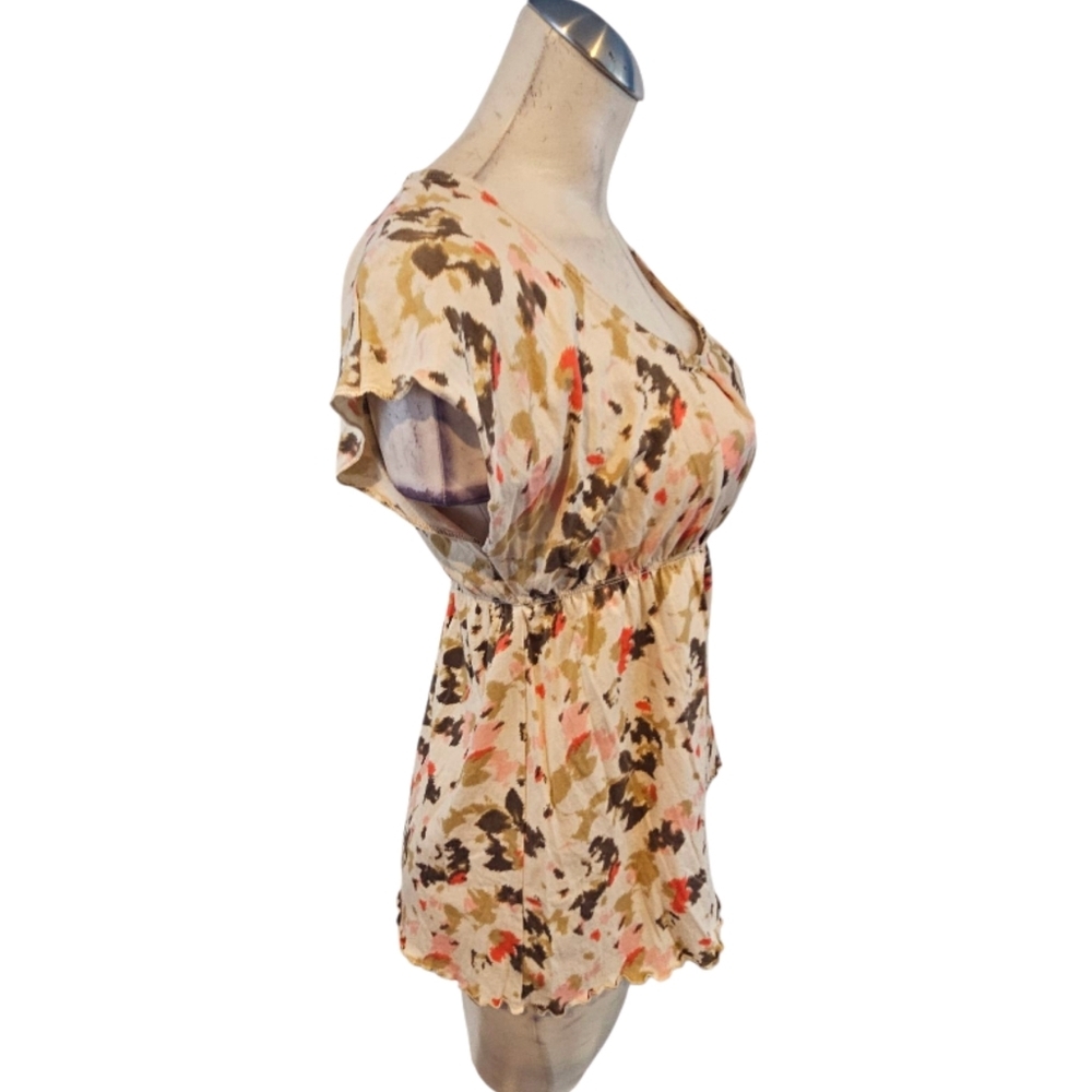 3/$25 Calvin Klein Size M Multicolor Floral Blouse - Picture 3 of 6